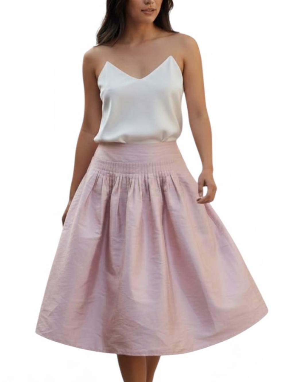 DKNY City Vintage Silk Dupioni Skirt - Picture 3 of 15